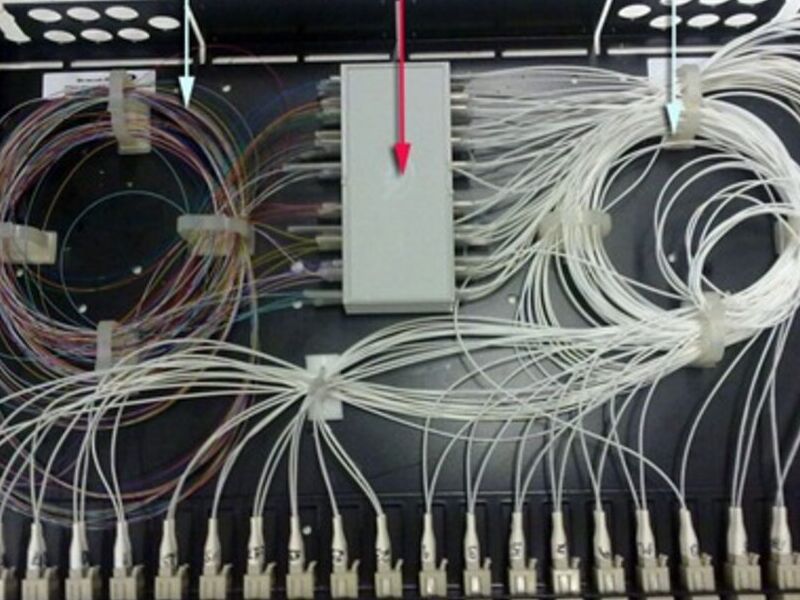 Conexión de fibra óptica por termo fusión MX.