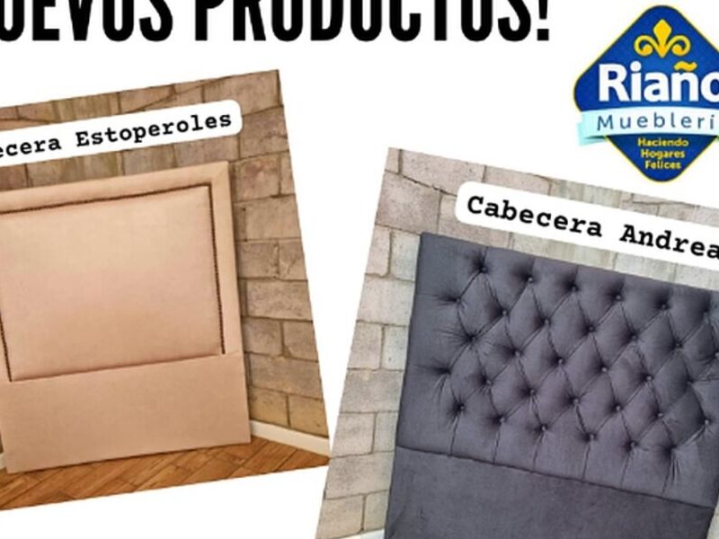 Cabecera Andrea tapizada gris 