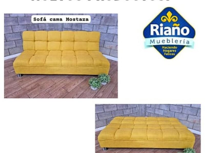 Sofá cama mostaza