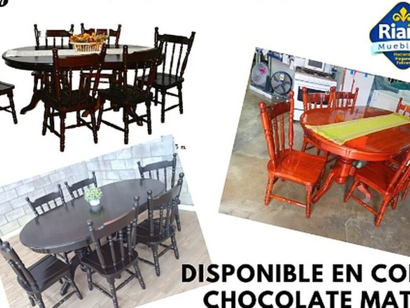 Comedor 6 sillas madera