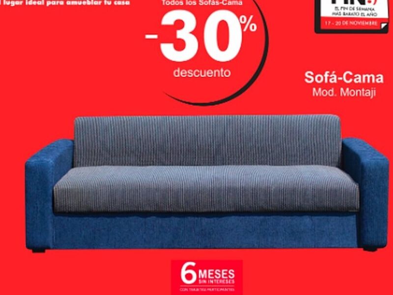 Sofá cama azul 