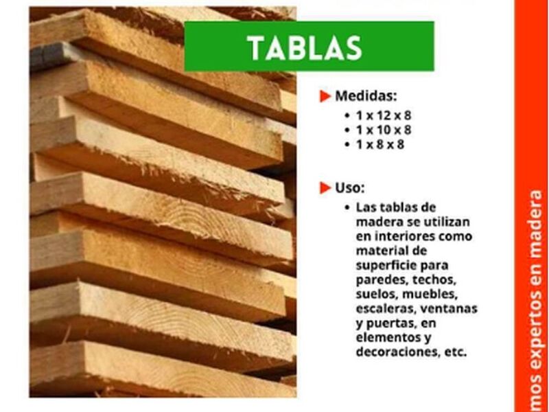 Tablas madera cedro