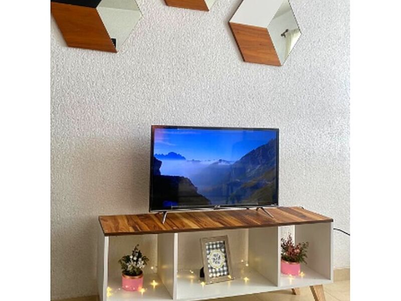 Soporte televisión madera blanco