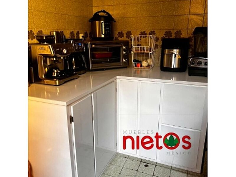 Mueble madera blanco cocina