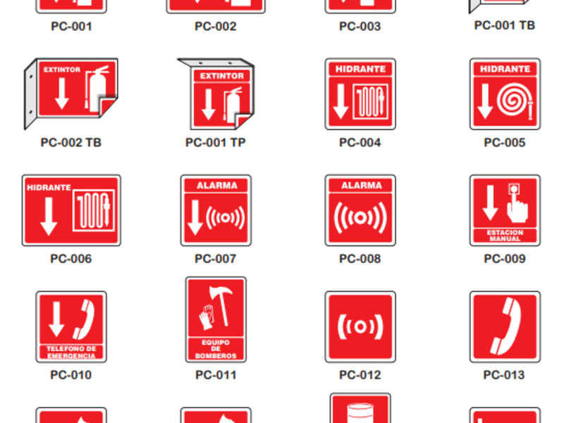 Señaléticas Contra Incendios CDMX 