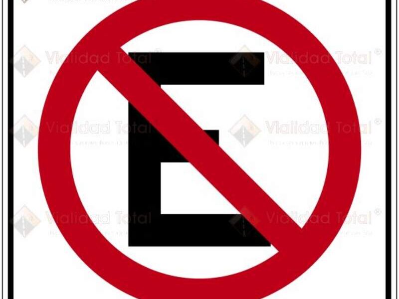 Señal de Prohibido Estacionar México