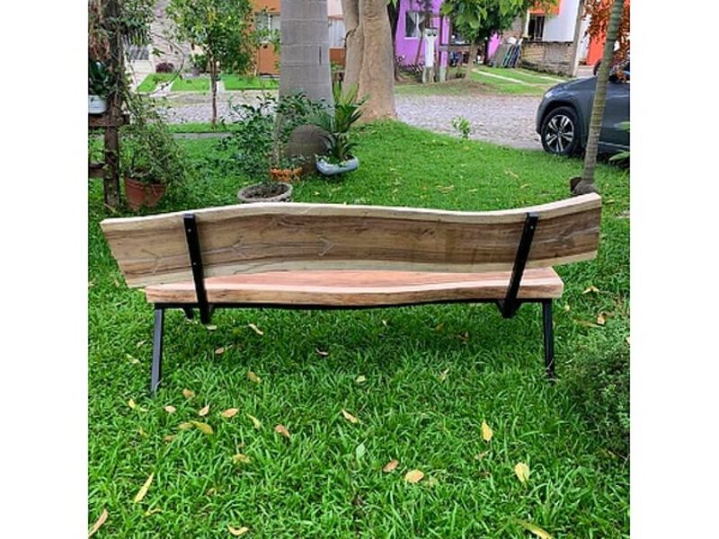 Banca jardín madera natural rústico