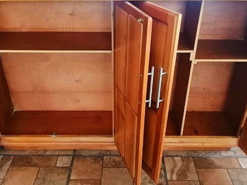 Mueble madera rústico tono natural cocina