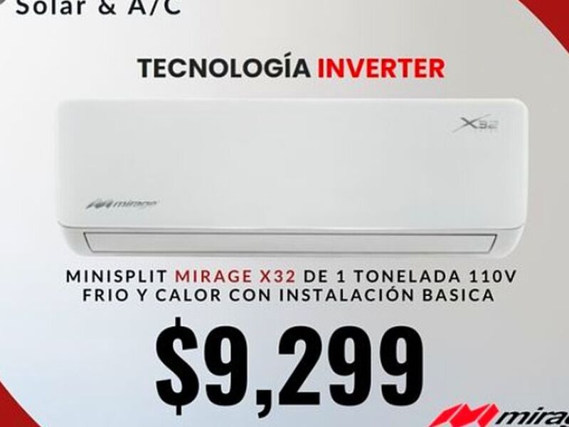 MINISPLIT MIRAGE INVERTER X32-Tijuana