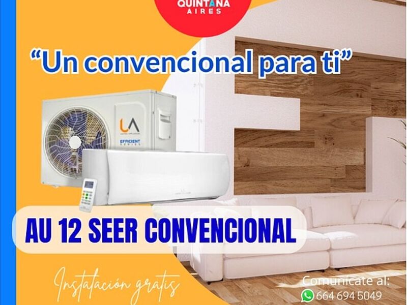 MINI SPLIT AU 12 SEER CONVENCIONAL-México 