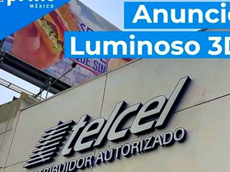 Anuncio luminoso 3D México