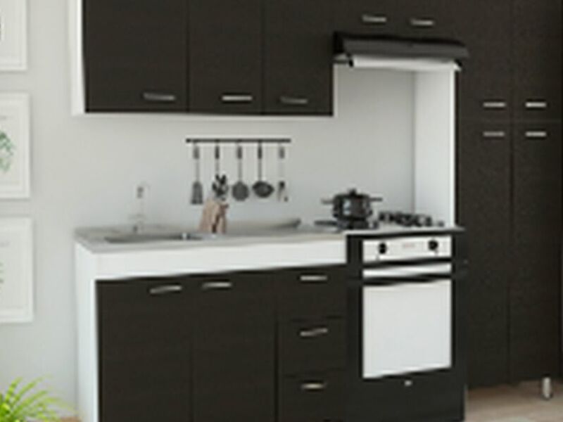 Mueble de cocina negro México 