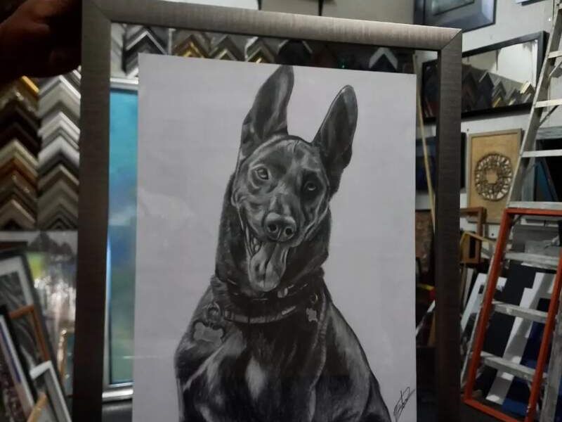 Cuadro Decorativo Perro Negro Qro