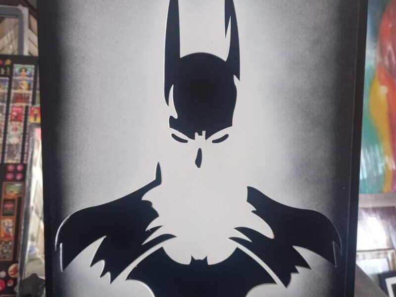 Cuadro Decorativo Silueta Batman Qro