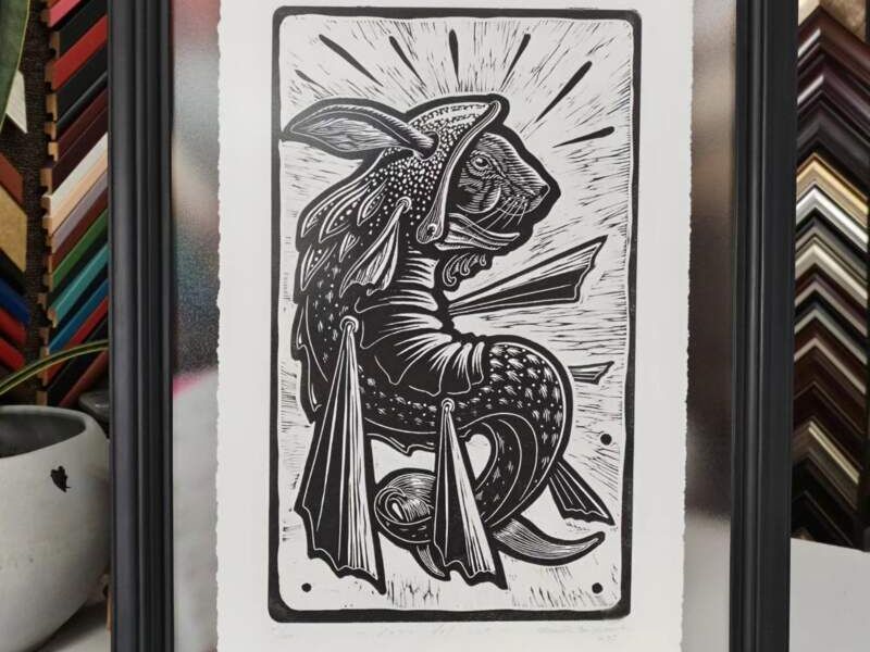 Cuadro Decorativo Pez Negro Qro