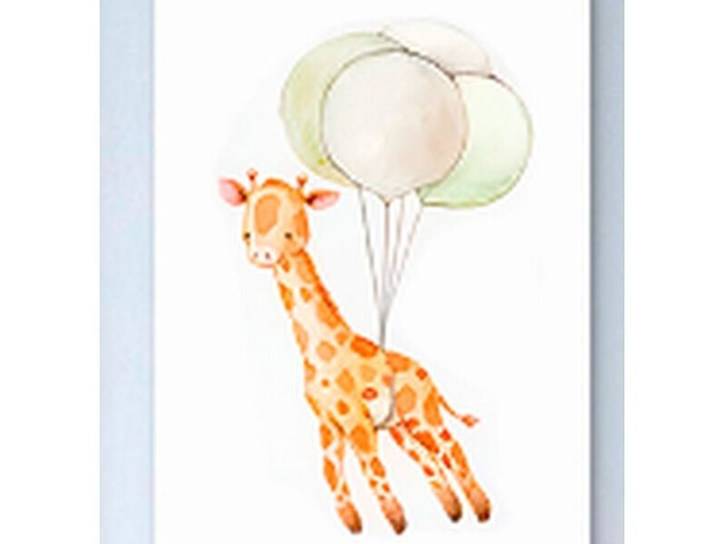 Cuadro Decorativo Jirafa Globo Jal