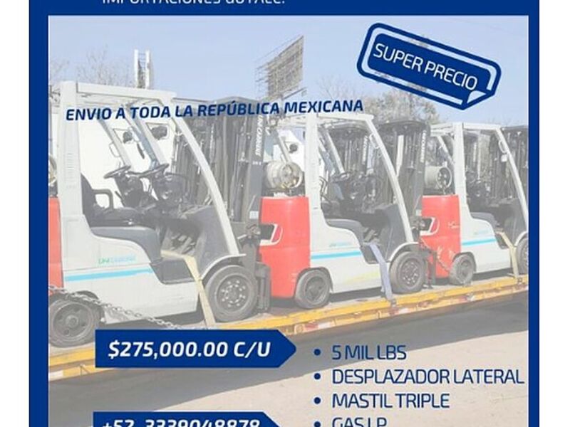 MONTACARGAS A GAS LP MEXICO