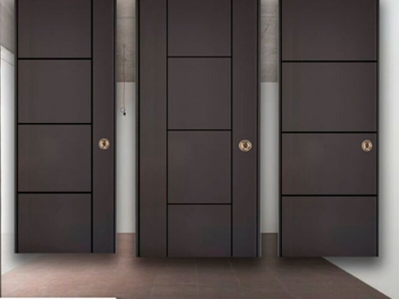 Puerta madera negro 