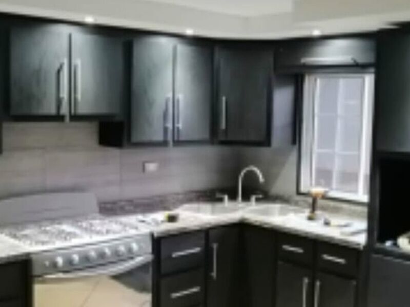 Muebles cocina madera negro diseño