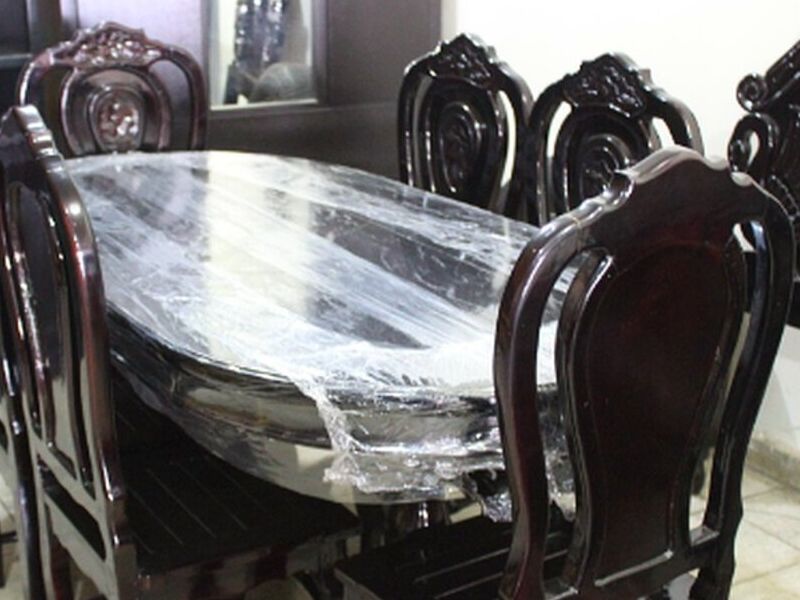 Mesa ovalada 6 sillas negro