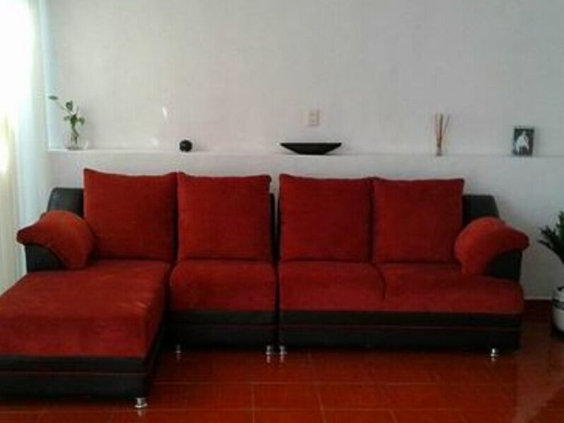 Sala esquinera 3 puestos rojo México