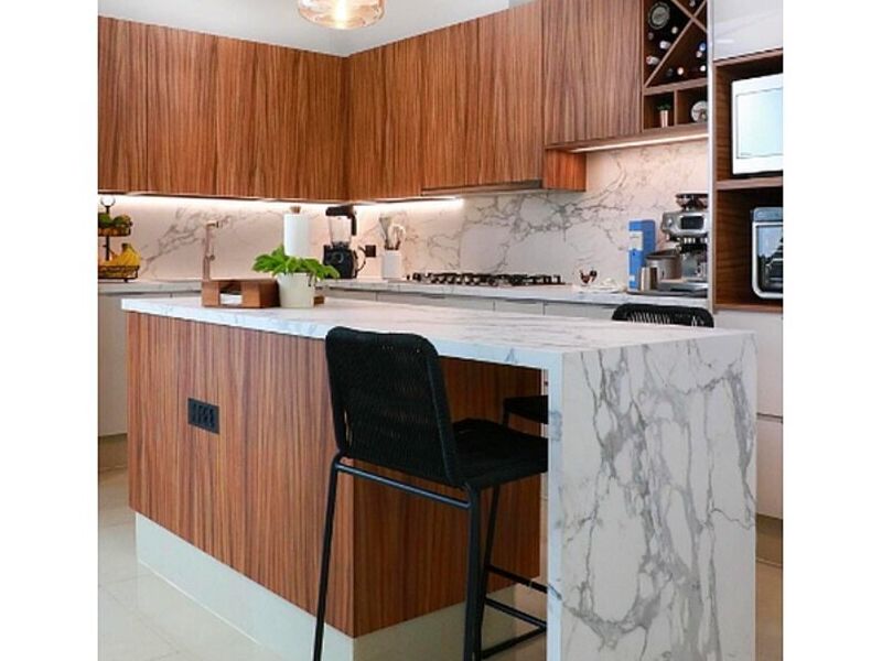Muebles madera chocolate cocina