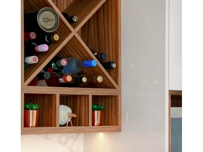 Mini bar muebles tono chocolate