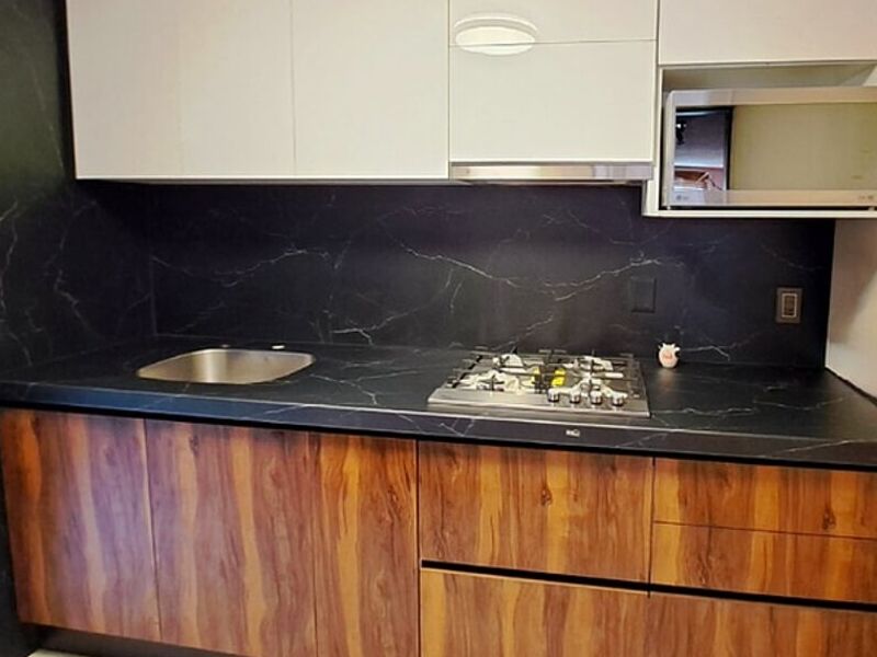 Cocina Integral en blanco acrílico