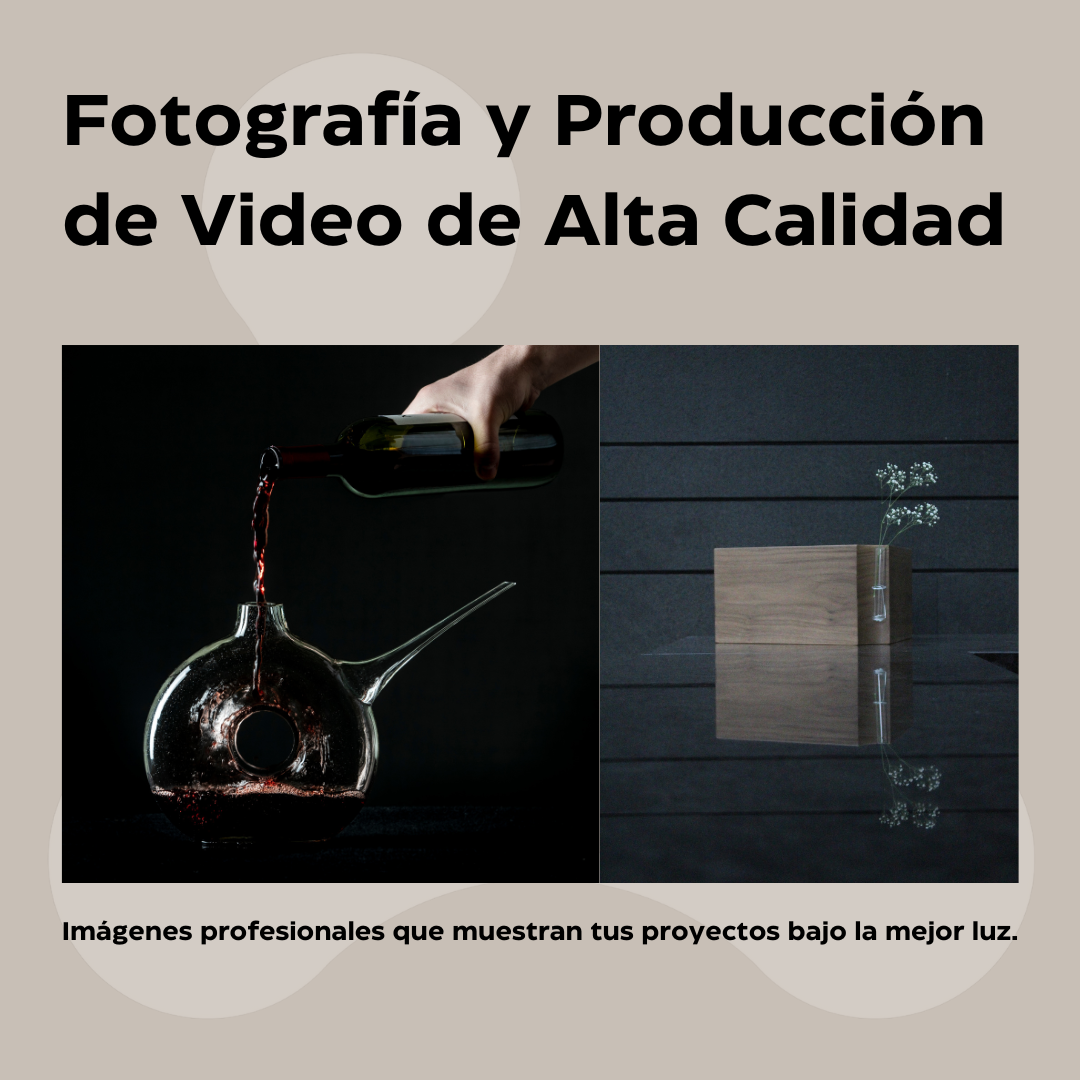 Fotografía y Producción de Video de Alta Calidad: Imágenes profesionales que muestran tus proyectos bajo la mejor luz