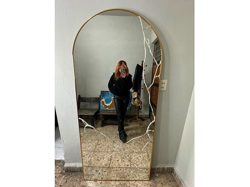 Espejo Kintsugi blanco