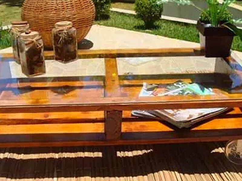 Mesa de centro en cristal México