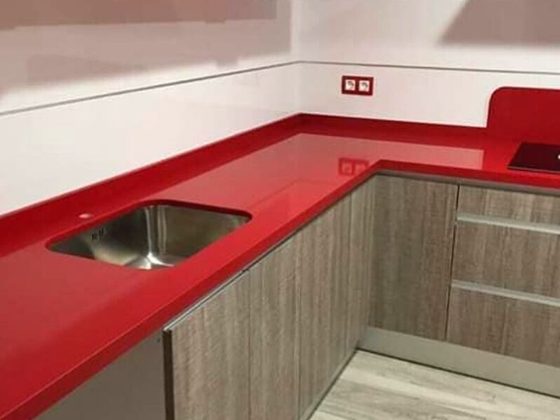 Cocina Integral tono rojo México