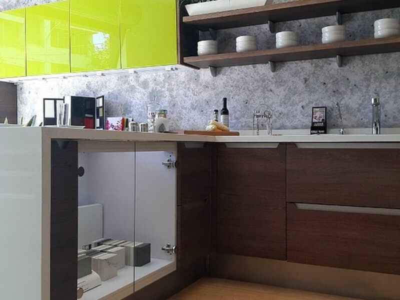 cocina estantería de vidrio México