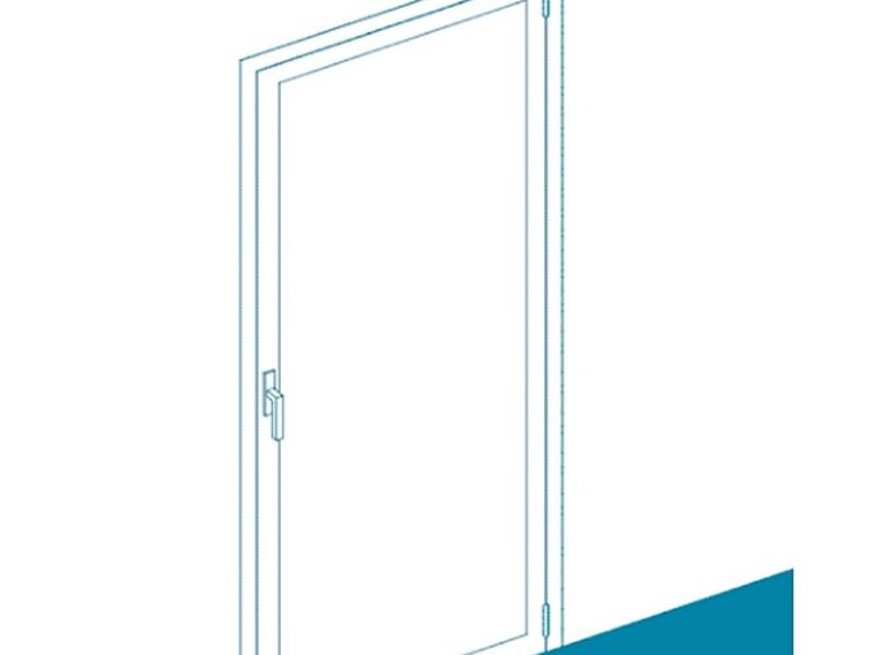 Puerta de calle abatible con eje vertical
