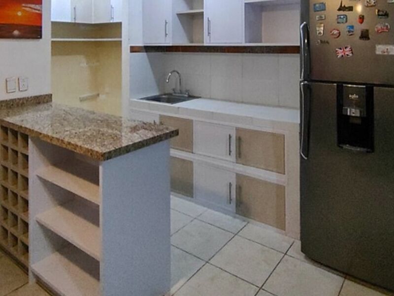Cocina integral en tono blanco México