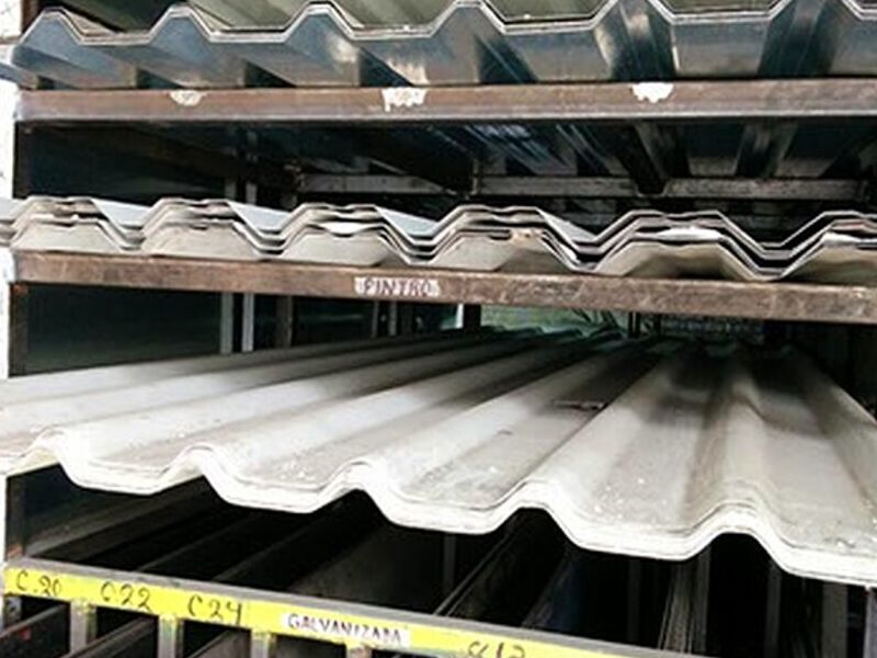 LAMINA ACANALADA RECTANGULAR DE ALUMINIO