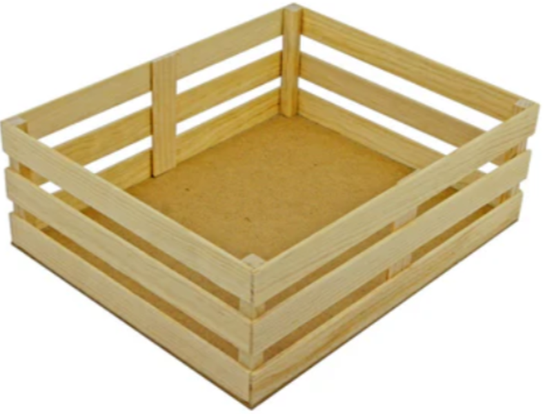 Huacal Rectangular Pino  méxico