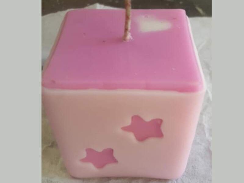 Vela Cubo Estrella Rosa México