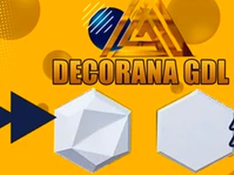 Pared 3D Hexágono México 