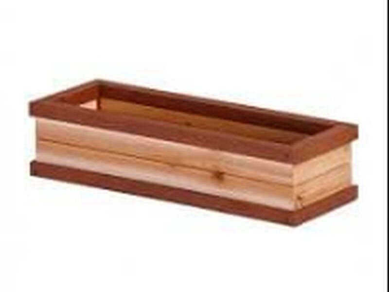 Macetero madera borde café México