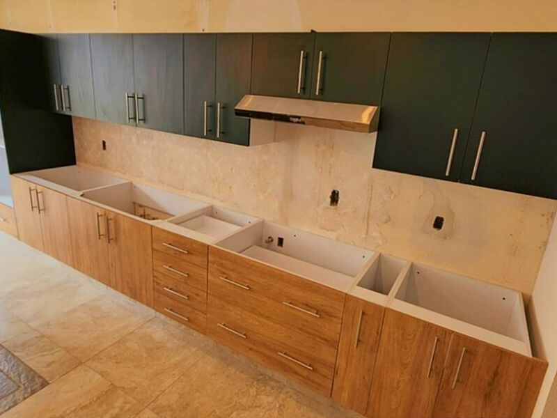 cocina MDF negro México