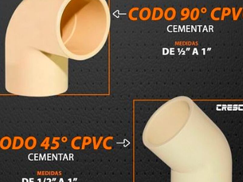 Codo 45 grados PVC México 