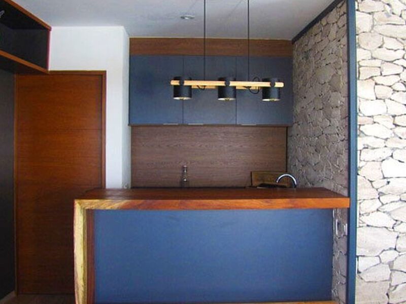 cocina isla madera SLP