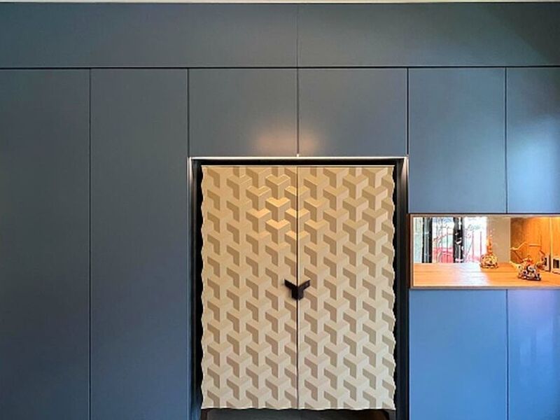 Mueble de cocina azul México