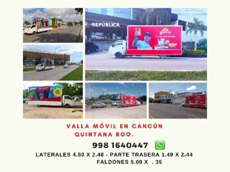 Publicidad en via publica Quintana Roo
