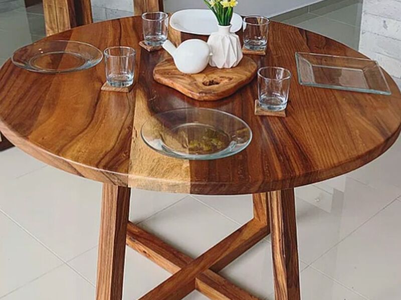 Mesa redonda de madera México