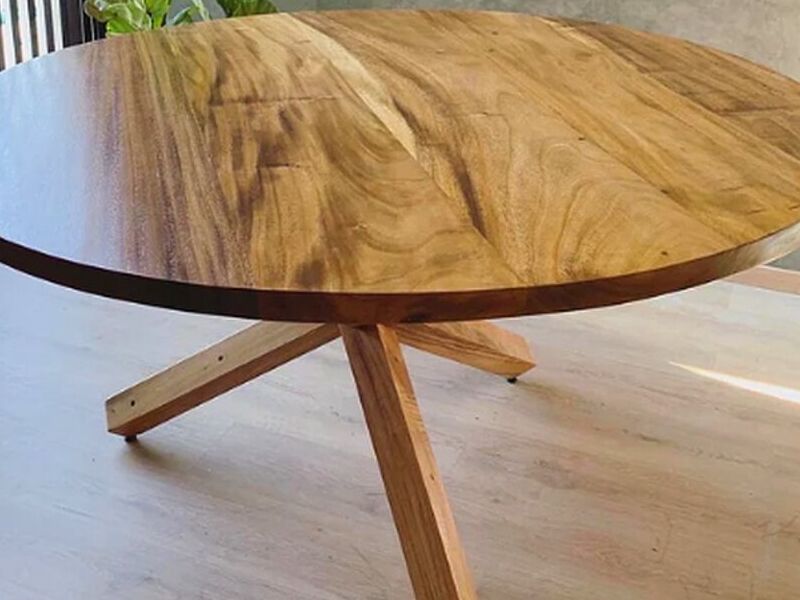Mesa Redonda patas cruzadas Madera  Cancún 