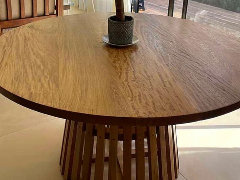  Mesa Redonda tipo Jaula de Madera Puebla