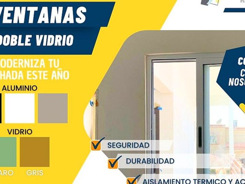 Instalación ventanas doble vidrio México