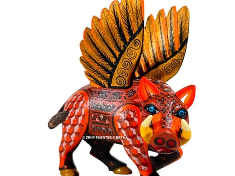 Alebrije Jabalí mini con alas México